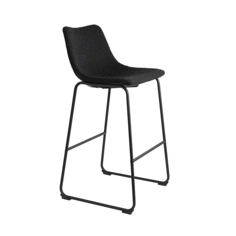 BAR CHAIR JD BOUCLE BLACK - CHAIRS, STOOLS